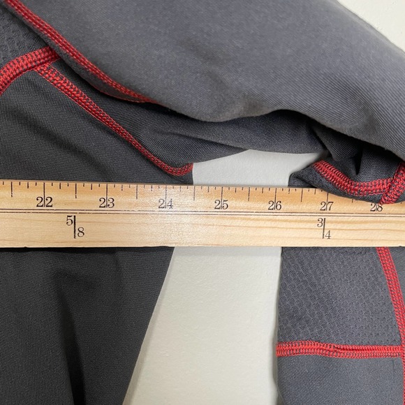 North Face Half Zip Long Sleeve Mock Neck Flight Series Vaporwick Gray Red XL - Picture 5 of 8